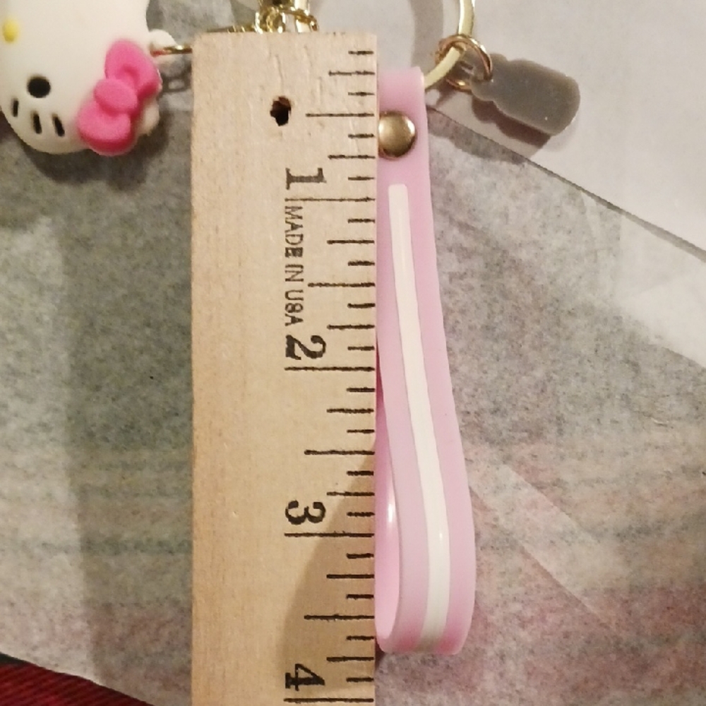 Pink Kitty Keychain with Strap - Picture 6 of 7